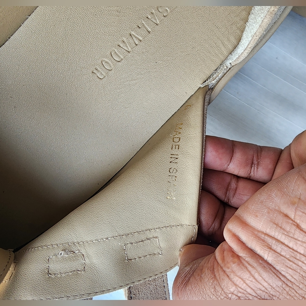 Freda Salvador Beige Suede Velcro Strap Sneaker - Picture 5 of 5